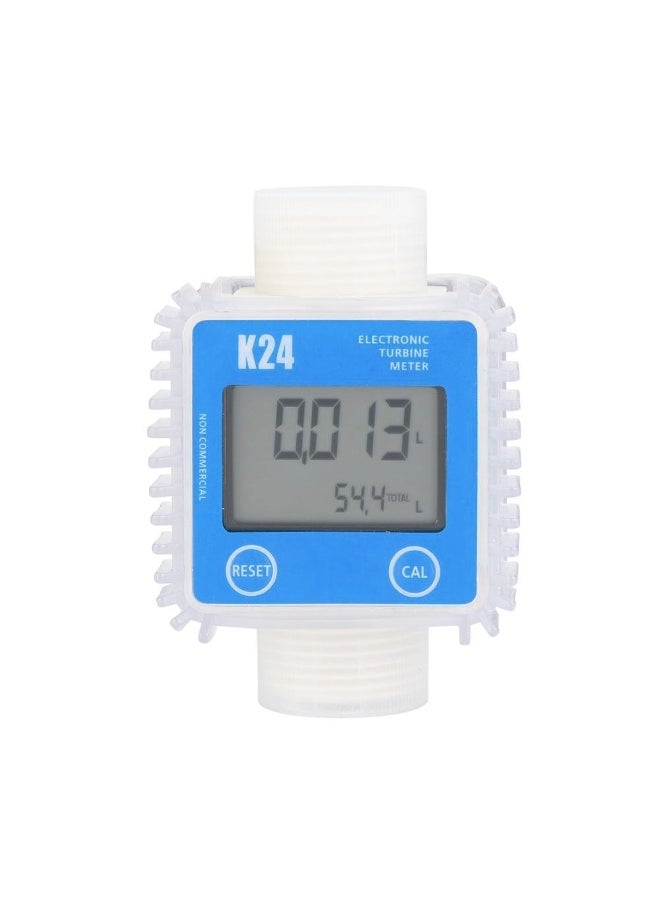 K24 Turbine Flow Meter Water Fuel Flow Water Meter Electronic Turbine Flow Meter Sensor for Urea Kerosene Gasoline Water - Image 2