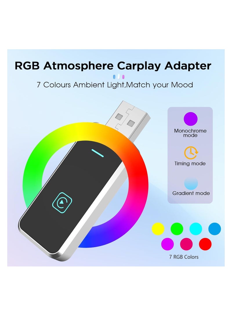 SYOSI Wireless Carplay Adapter for Phone, Carplay Adapter for Cars 2016+, Plug and Play, Low Latency, Stable Connection, Wired to Wireless Carplay Adapter, Support Online Update - Image 3