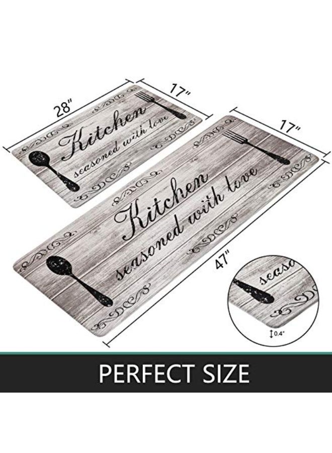 2 Pack Anti-Fatigue Kitchen Mats, Non-Slip, Waterproof, Memory Foam, Cushioned, Comfortable for Kitchen, Home, Sink, Office  - Image 5