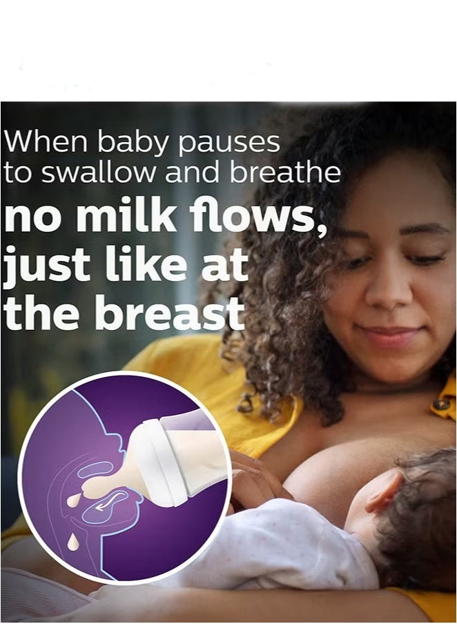 باربي الفيل حلمة الزجاجةعبوة من 4 حلمات رضاعة طبيعية للأطفال من عمر 3 أشهر فما فوق، لزجاجة أفنت - Image 2