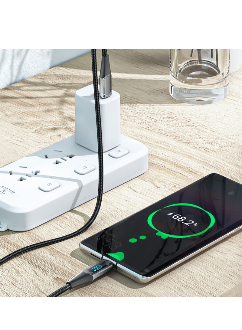 SOLARAE 100W USB C to USB C Cable with Display, 6.6ft, 5A PD QC 5.0 Fast Charging Type C Cable, Super Speed USB C Cable, Black - Image 5
