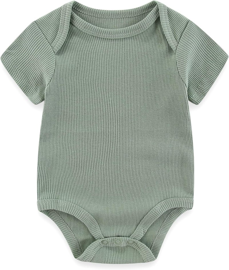 Kiddiezoom newborn Baby Unisex Cotton One-Piece Bodysuits Baby Gift 5-pack Baby clothes - Image 2