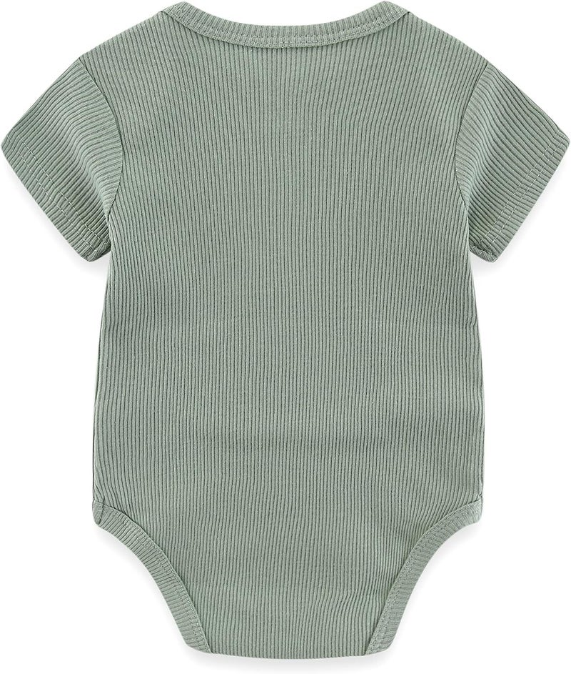 Kiddiezoom newborn Baby Unisex Cotton One-Piece Bodysuits Baby Gift 5-pack Baby clothes - Image 3