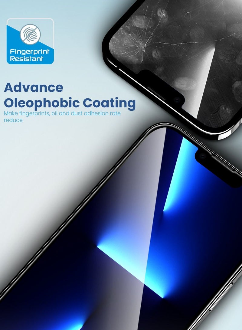 Remson Glass Guard Pro + 9H Tempered Glass Privacy Screen Protector Full Coverage with Auto Alignment Installation Tool Designed for iPhone 13 Pro 6.1 inch - Image 4