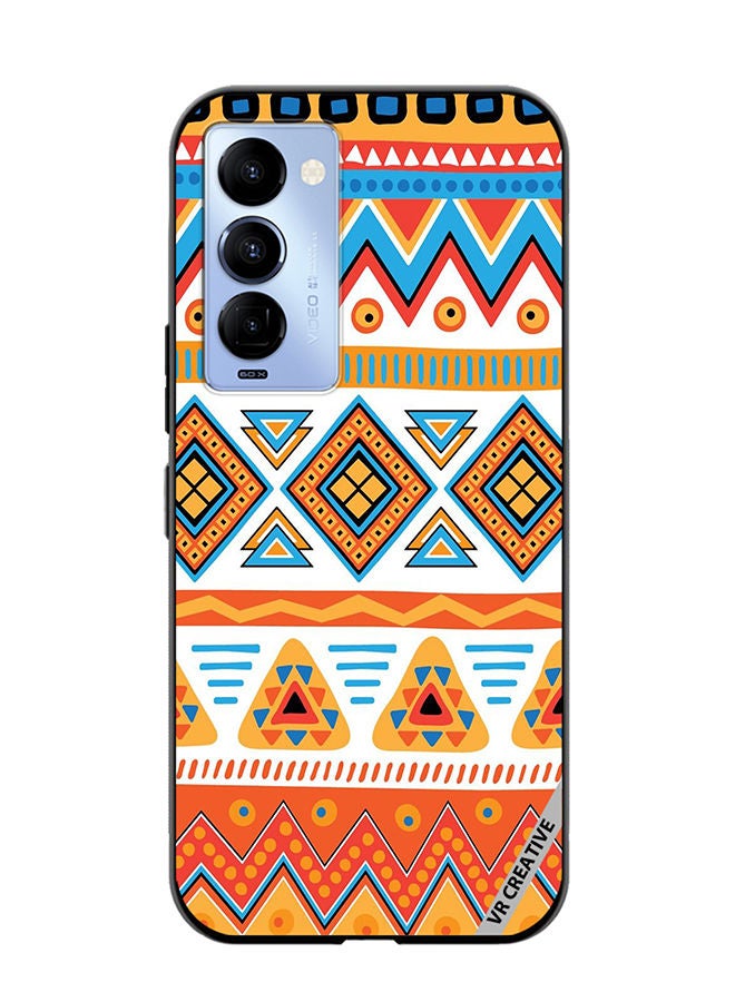VR CREATIVE Protective Case Cover For Tecno Camon 18/18 P Mandala Design Multicolour - Image 1