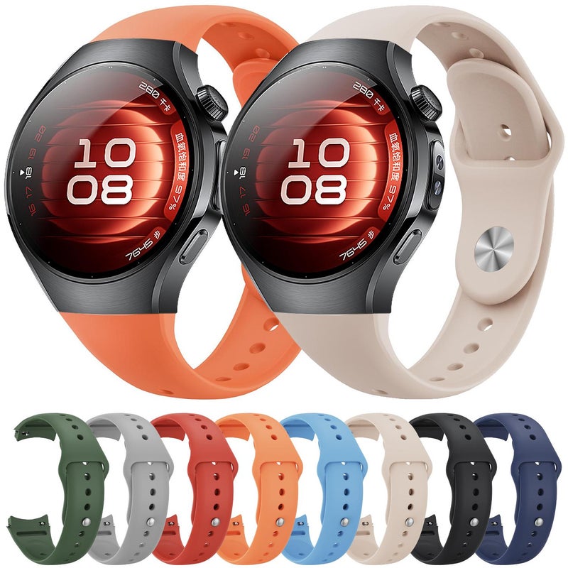 For Huawei Watch 5 42Mm Reverse Buckle Silicone Watch Band(Black) - Image 3