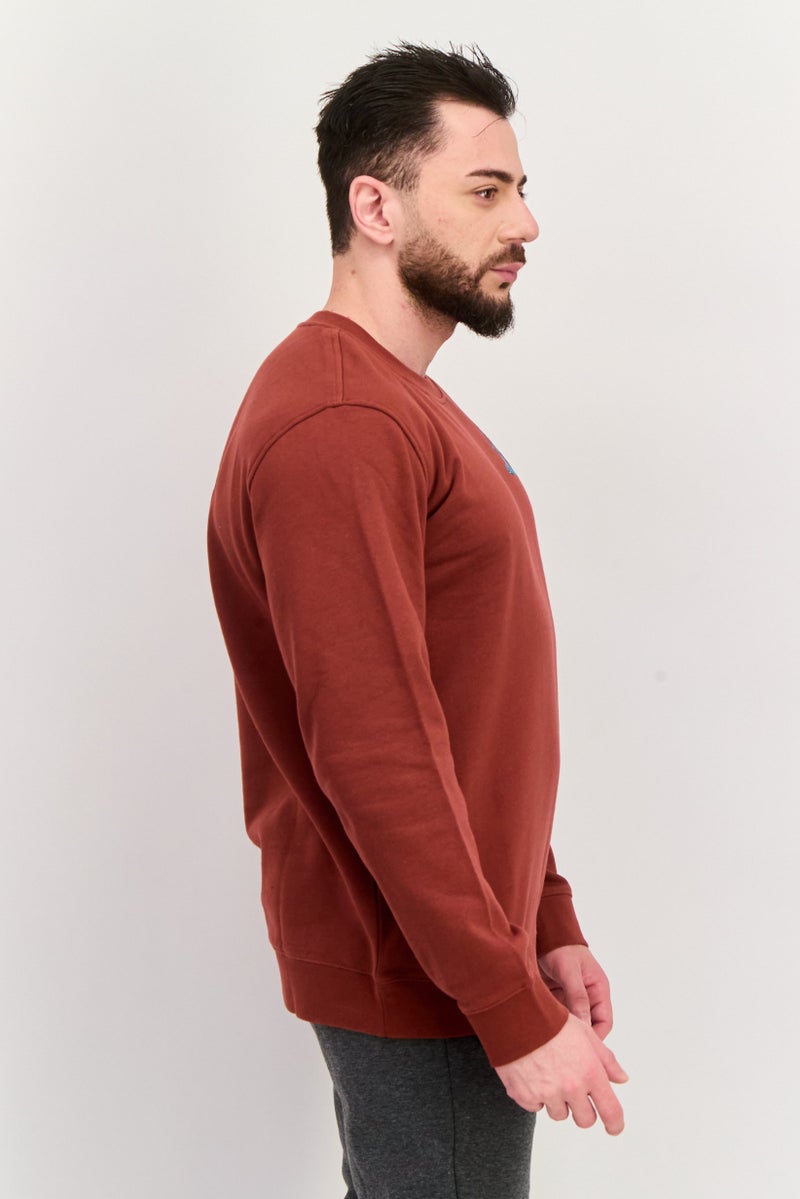 Hurley Men Sportswear Fit Long Sleeve Outdoor Sweatshirt, Rust - Image 2