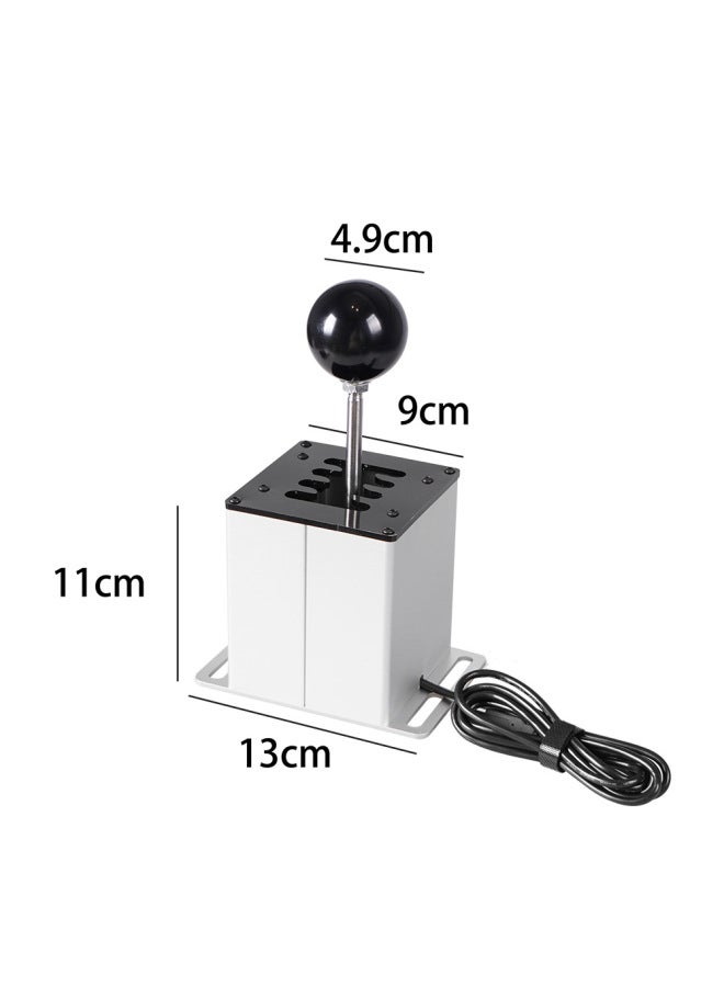 General Racing Game Shift Simulator H Gear Shift Transmission Suitable For Logitech G27G29 Tuma T300-Product Color:White 6-speed R Gear Pure Black Gear Head  - Image 5
