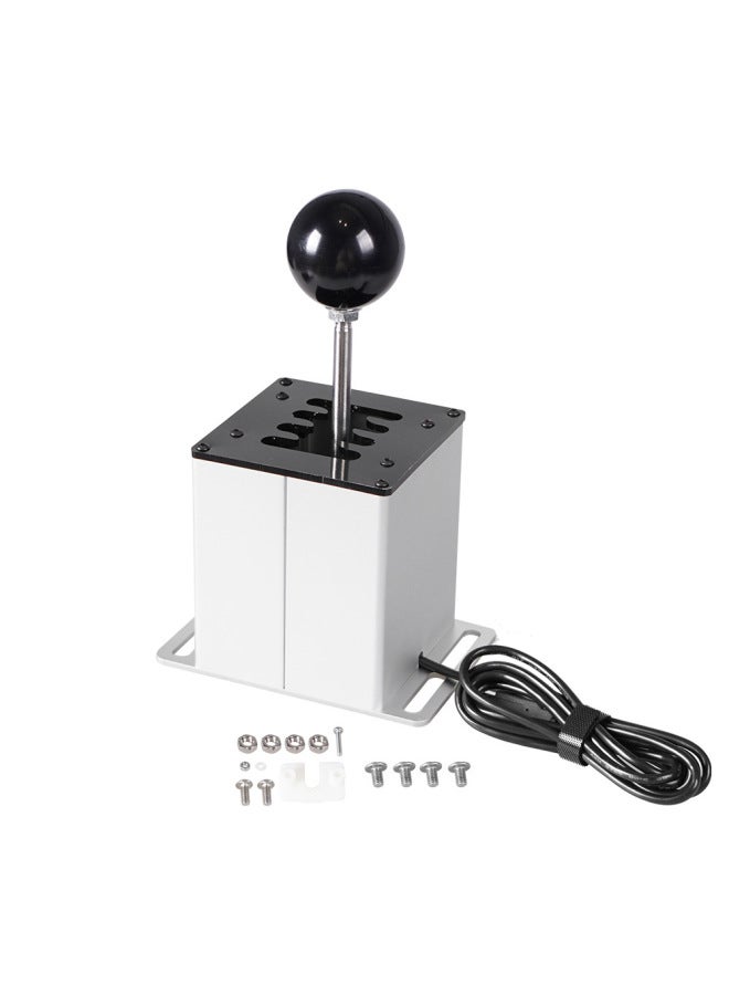 General Racing Game Shift Simulator H Gear Shift Transmission Suitable For Logitech G27G29 Tuma T300-Product Color:White 6-speed R Gear Pure Black Gear Head  - Image 3