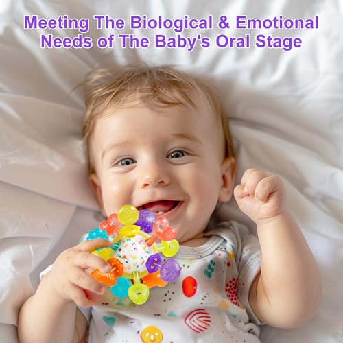 TOHIBEE Baby Montessori Sensory Toys for 0-6 6-12 Months, Baby Teether Teething Toys for Babies 0 3 6 9 12 18 Months, Newborn Infant Learning Developmental Toys Gifts for 1 2 Year Old Boys Girls - Image 2