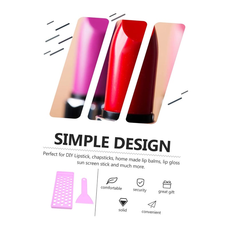 Beavorty 3sets Lip Balm Filling Kit of Lipstick Filling Tray with Spatula Craft Containers for Handmade Lip Gloss and Balm Production Easy to Use Reusable - Image 3