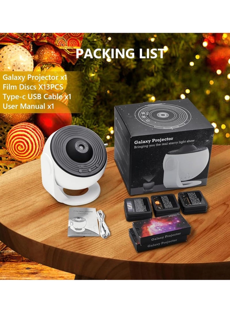 Star Projector, Night Light Galaxy Projector 6500K with 12 Galaxy Discs, LED Lights Projection Lamp for Kids Bedroom, Adults Home Theater, Party, Living Room Decor, White - Image 5
