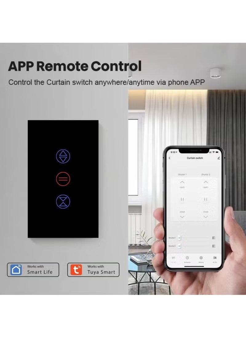 Tuya Smart WIFI Shutter Touch Switch Works with Amazon Alexa and Google Home