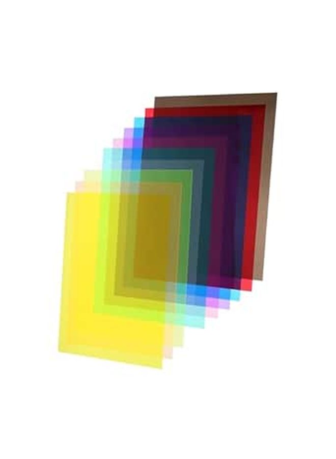 أوراق سيلوفان ملونة A4 لامعة قزحية الألوان من فيلم PVC للحرف اليدوية والتغليف والديكورات - Image 1