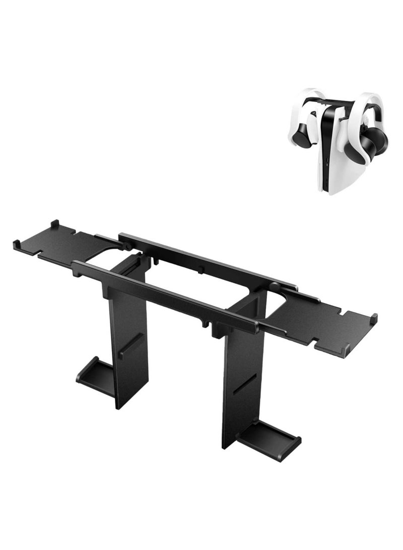 Captaintech Headphone Stand Headset Holder Fit for PS5 Game Controller Holder Compatible with PlayStation 5 Xbox Series X Controller Stand Mount for PS5 DualSense No Screws No Adhesive Tape - Image 1