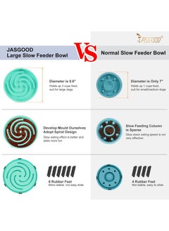 JASGOOD JASGOOD Slow Feeder Dogs Bowl for Large Medium Dogs,Anti-Gulping Pet Slower Food Feeding Bowls Stop Bloat,Preventing Choking Healthy Design Dogs Bowl  - Image 4