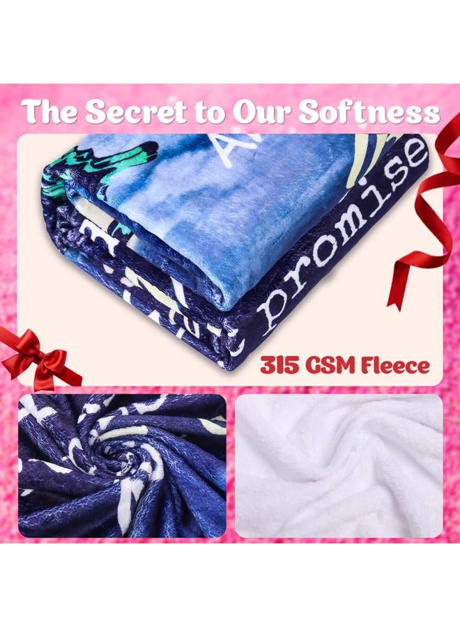 UFOORO Custom Throw Daughter Blanket Customized Blankets for Girls from Dad and Mom Birthday 55"x70" - Image 5