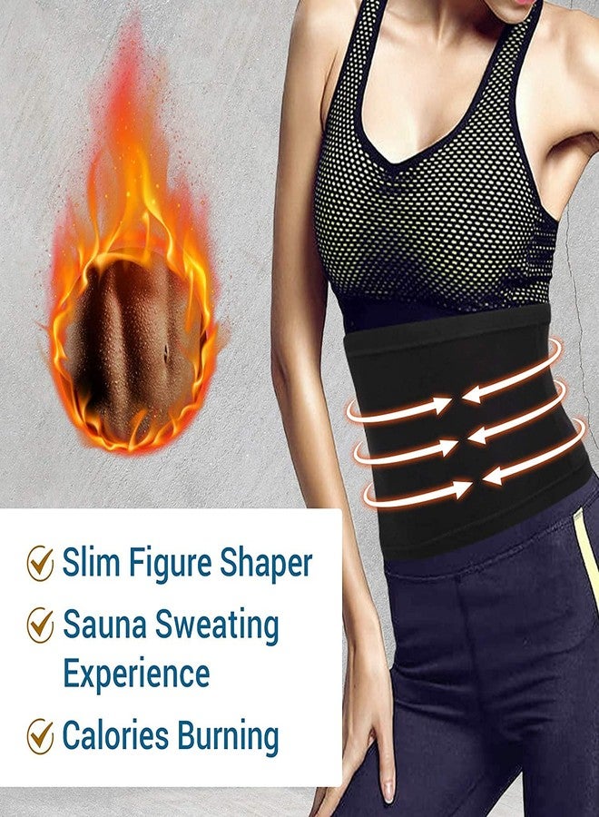 اي دي اي حزام دعم الخصر ADA - حزام شد الخصر، بدلة ساونا بوليمرية، حزام دعم الجسم للتمارين الرياضية للرجال والنساء - (مقاس الخصر 2XL، 34-36 بوصة) أسود - Image 5