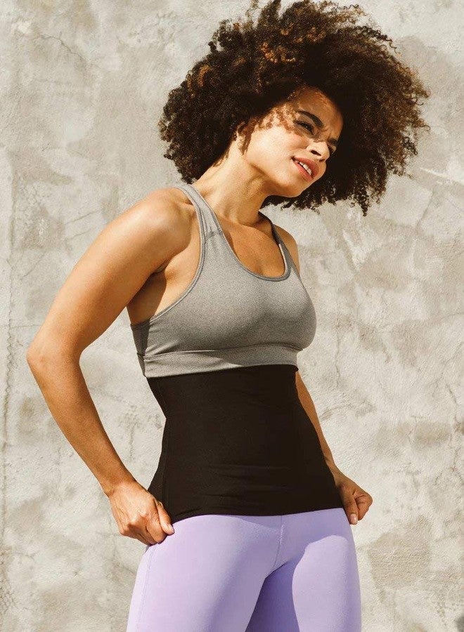 اي دي اي حزام دعم الخصر ADA - حزام شد الخصر، بدلة ساونا بوليمرية، حزام دعم الجسم للتمارين الرياضية للرجال والنساء - (مقاس الخصر 2XL، 34-36 بوصة) أسود - Image 1