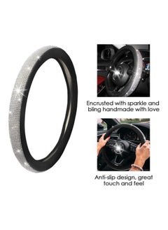 Generic Luxury Rhinestone Car Accessories Set - Steering Wheel Cover, Seat Belt Covers, and Handbrake Cover  - Image 2