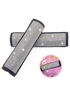 Generic Luxury Rhinestone Car Accessories Set - Steering Wheel Cover, Seat Belt Covers, and Handbrake Cover  - Image 3