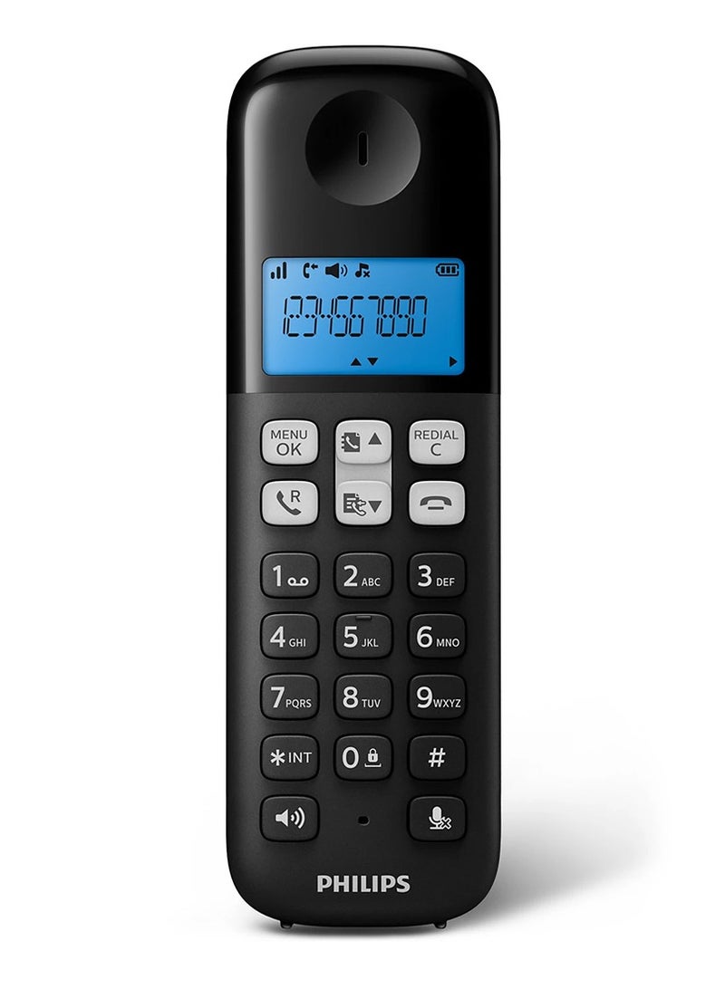 فيليبس هاتف لاسلكي D1611B/63 - مقبض غير قابل للانزلاق (لون أسود) - Image 2