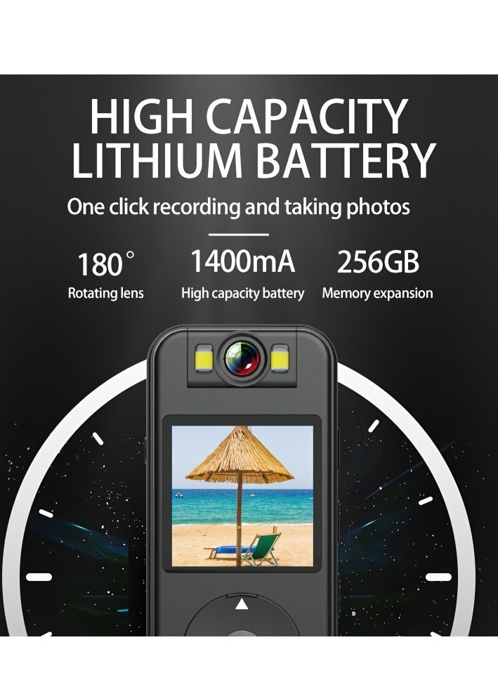 4K Portable Video Camera Recorder, Motorcycle Driving Recorder, Outdoor Mini Action Camera, Portable Camera, Driving Recorder, Miniature Camera+32Gcard - Image 4