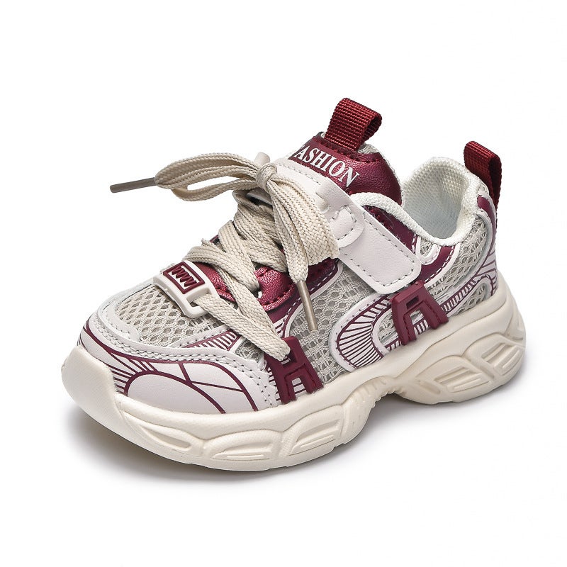 Mesh Sneakers Lightweight Flexible Sole Walking Shoes For Kids Indoor And Outdoor Activities - Image 1