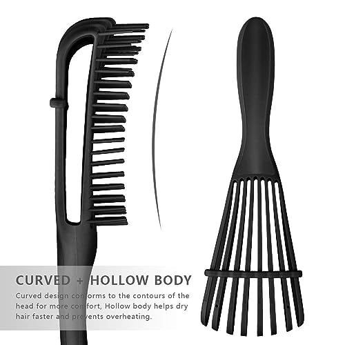 B-BUCKET ETSAP Detangler hair brush for curly hair comb for Women Men & Kids | Comb for curly wavy hair Pain Free hair detangling brush | Curl brush for hair styling Dry & Wet hair brush | Curly hair product detangle comb - Image 2