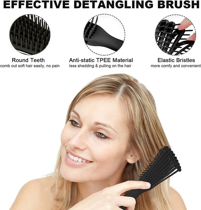 B-BUCKET ETSAP Detangler hair brush for curly hair comb for Women Men & Kids | Comb for curly wavy hair Pain Free hair detangling brush | Curl brush for hair styling Dry & Wet hair brush | Curly hair product detangle comb - Image 4