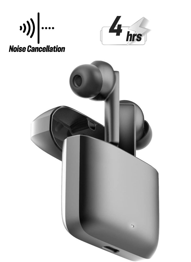 IQ TOUCH IQ TOUCH HARMONY-E80 TWS Bluetooth Earbuds with 5.0 BT Technology, Premium Sound Quality, Comfortable Fit, and Grey Color 