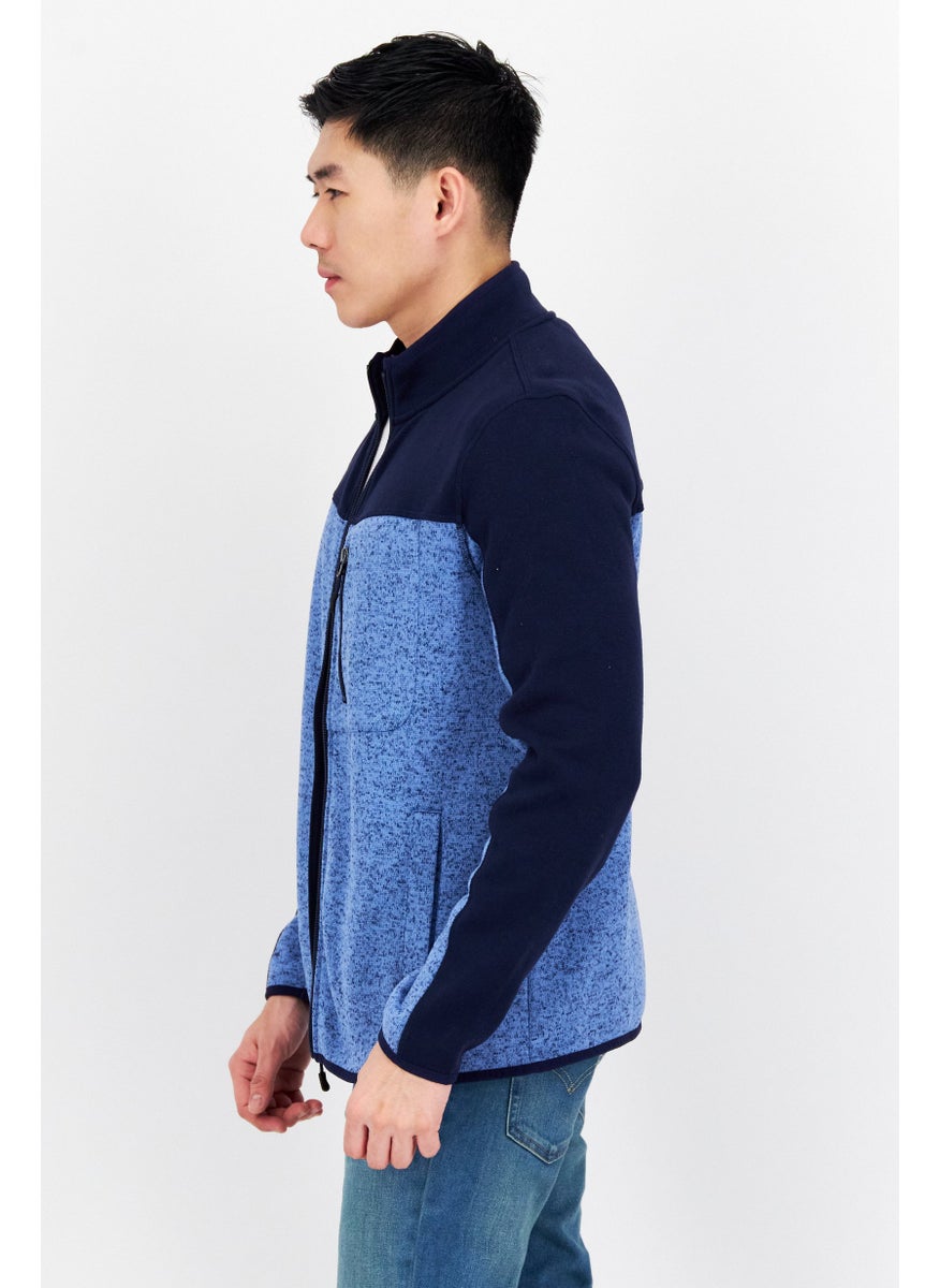 Men High Neck Long Sleeve Two-Toned Sweater, Blue - pzsku/ZD7C6156C303817B27932Z/45/_/1732780795/eee8ca1c-af3b-48a5-8746-edbbb31fd045