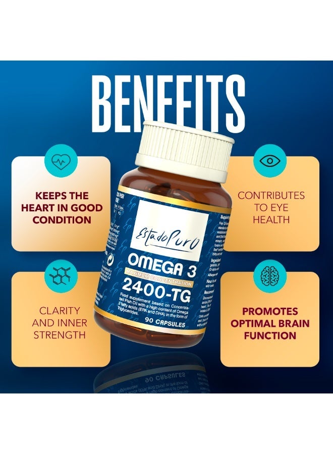 TONGIL Omega 3 Capsules - Fish Oil In Triglyceride Form - 1200mg EPA and 800mg DHA - High Standard Of Stability, Purity and Sustainability - 90 Softgels by TONGIL Estado Puro - Image 3