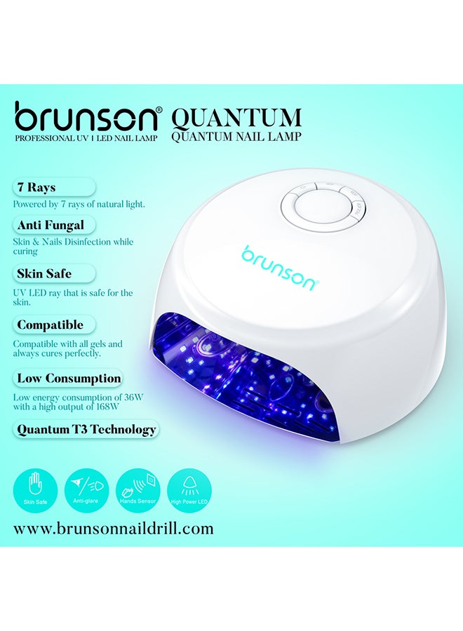 brunson UV LED Nail Dryer 168w Quantum Nail Lamp for Fingernail Toenail Gel Nails Polish  UV LED LAMP LCD Display UV Light for Nail for Curing Gel Polish and Polygel, Manicure Nail Art Design (Plugin) - Image 4
