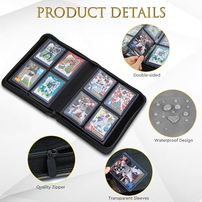 JoyHood TOP LOADER BINDER - 4 SLOT TRADING CARDS COLLECTION ALBUM WITH SLEEVES - HOLDS 112 TOP LOADERS, TOP LOADER STORAGE HOLDER FOR SPORTS CARD, NOT FOR CARDS WITHOUT A TOP LOADER, GREY - Image 4