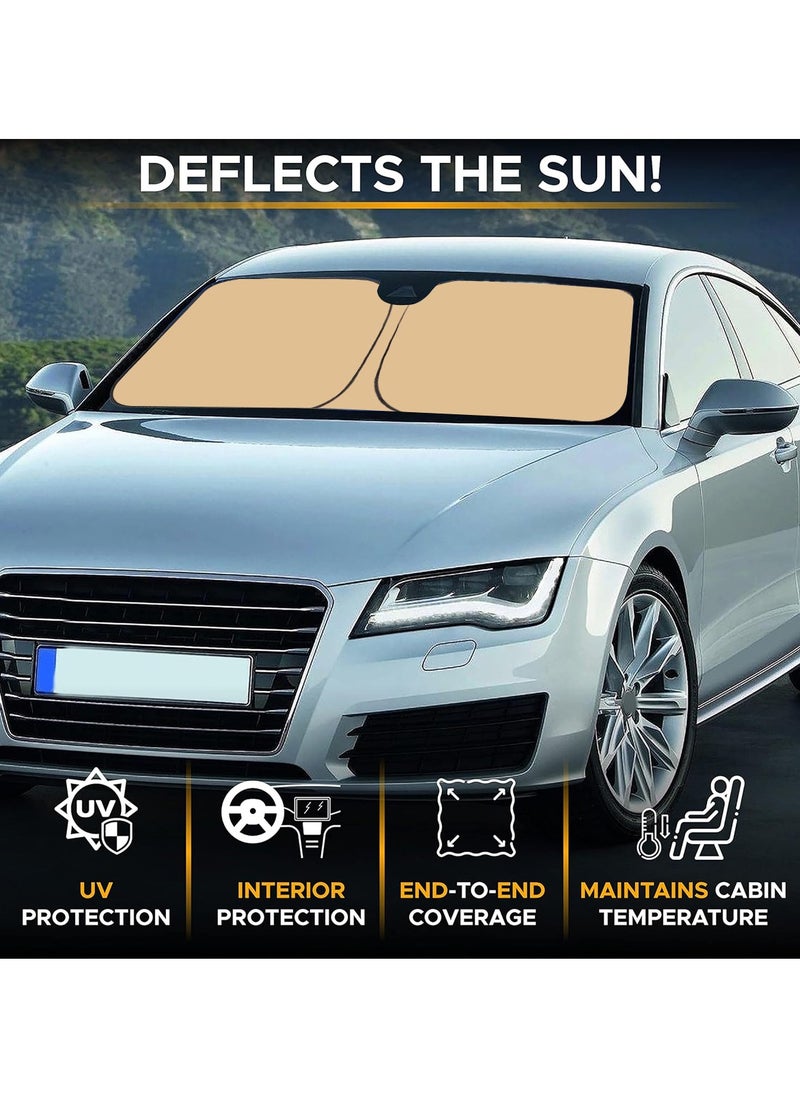 Agc - Car Windshield Sunshade, Car Sun Shade UV Rays and Heat Protector Sun Visor Foldable Keep Your Vehicle Cool Blocks UV Rays - Image 1