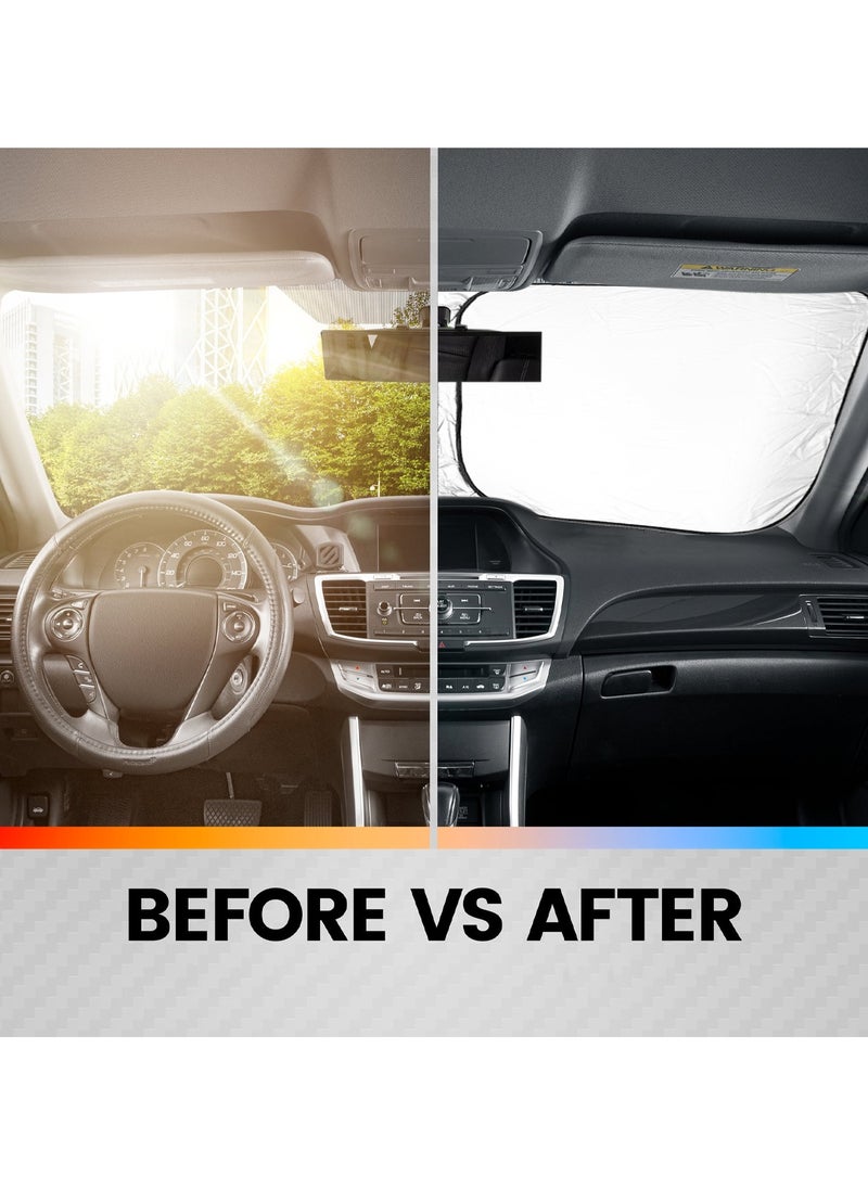 Agc - Car Windshield Sunshade, Car Sun Shade UV Rays and Heat Protector Sun Visor Foldable Keep Your Vehicle Cool Blocks UV Rays - Image 1