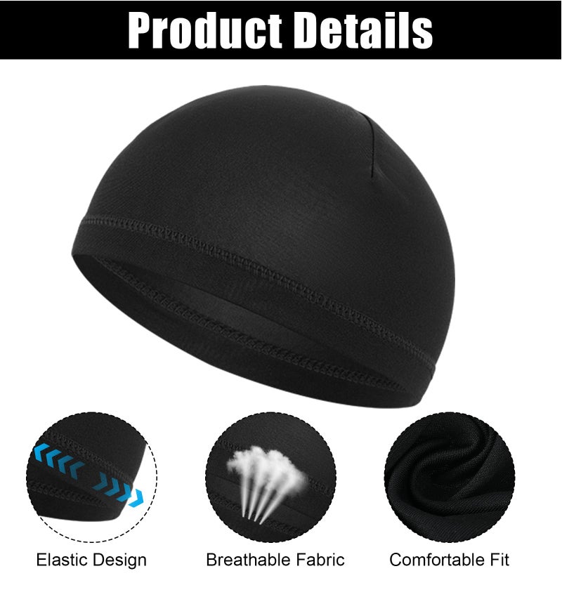 ValueBargain Sleep Cap Men, 4 Pcs Sleeping Cap for Men, Headcaps for Men's Sleeping (4 Colors, Stretch 20-23 Inch) Multi-Colored - Image 2