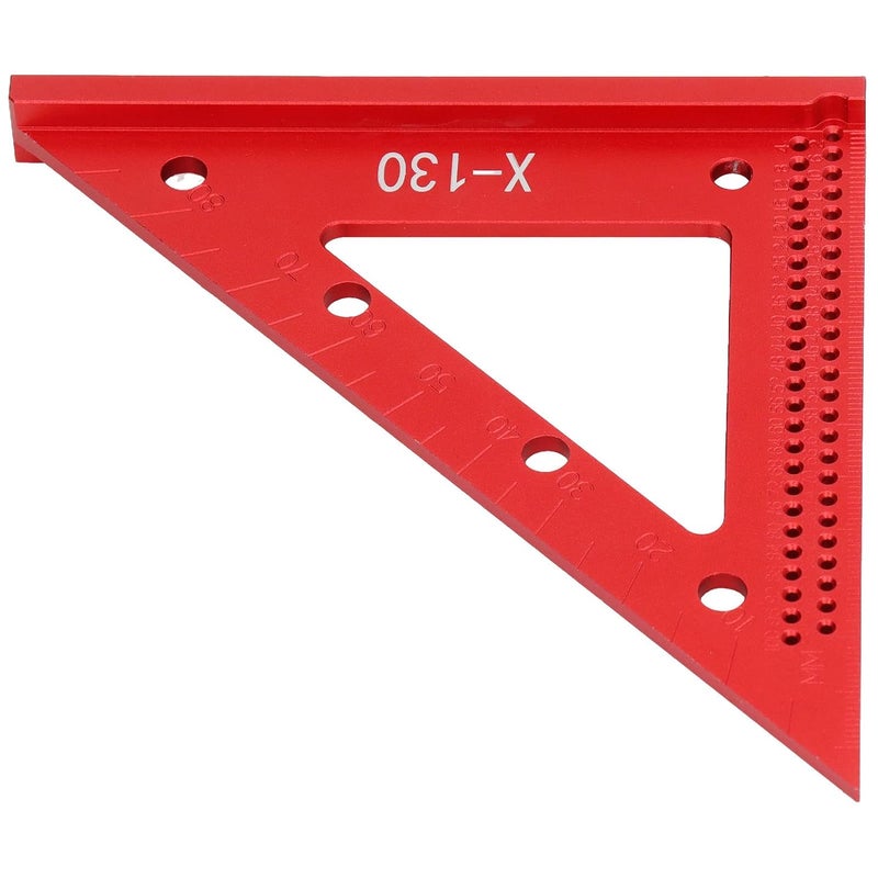 Woodworking Triangle Ruler Aluminum Alloy 5.1in Carpentry Square with Clear Scale - Durable Light Weight Design, 45 and 90 Degree Angles for Framing and Roofing - Image 4
