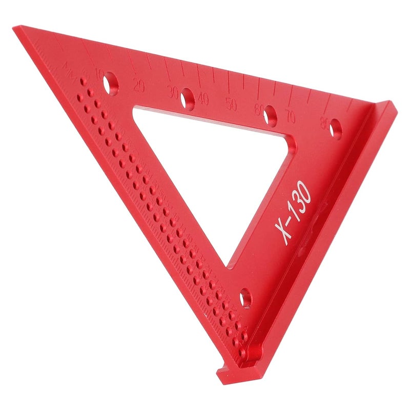 Woodworking Triangle Ruler Aluminum Alloy 5.1in Carpentry Square with Clear Scale - Durable Light Weight Design, 45 and 90 Degree Angles for Framing and Roofing - Image 5