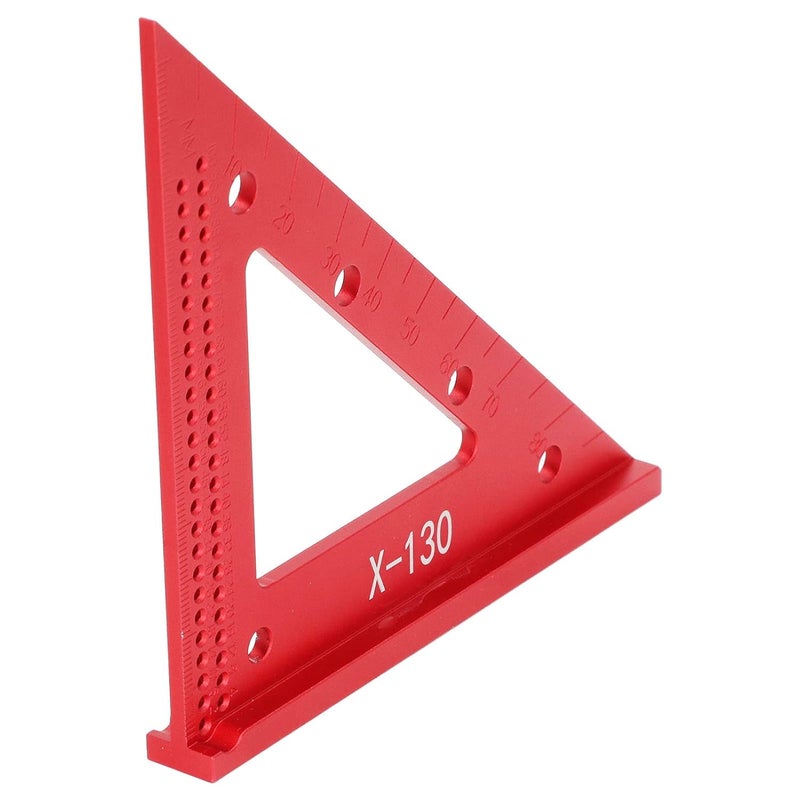 Woodworking Triangle Ruler Aluminum Alloy 5.1in Carpentry Square with Clear Scale - Durable Light Weight Design, 45 and 90 Degree Angles for Framing and Roofing - Image 3