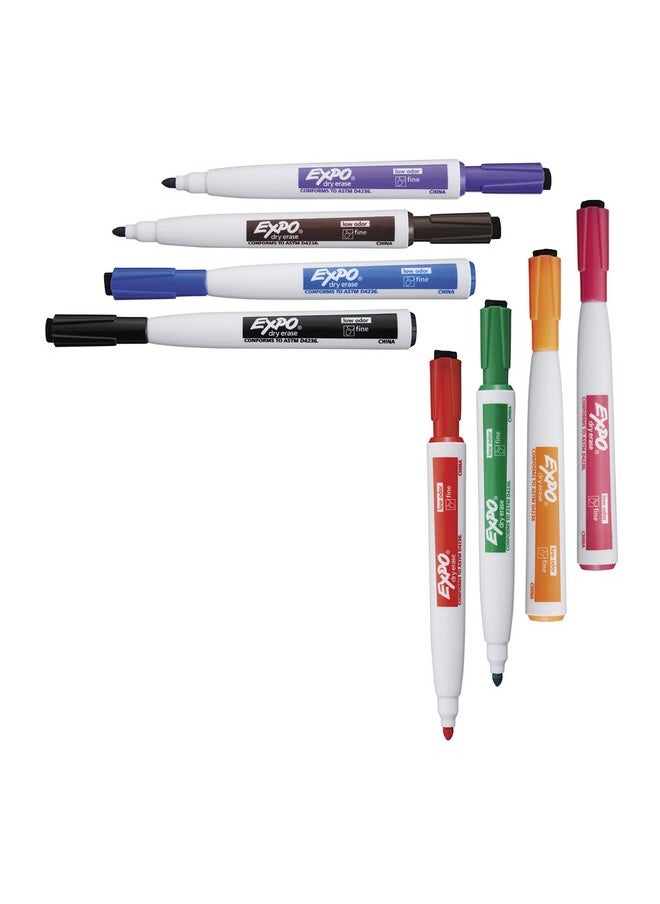 Expo Magnetic Dry Erase Markers With Eraser, Fine Tip, Assorted, 8 Count  - Image 4
