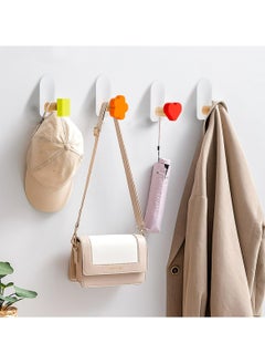 Dominy 5Pcs Colorful Adhesive Hooks, Multifunctional Self Adhesive Hook, Towel Hooks, Adhesive Sticky Hooks, Children's Coat Hooks for Towel, Clothes, Key, Backpacks and Hats  - Image 4