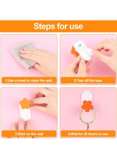 Dominy 5Pcs Colorful Adhesive Hooks, Multifunctional Self Adhesive Hook, Towel Hooks, Adhesive Sticky Hooks, Children's Coat Hooks for Towel, Clothes, Key, Backpacks and Hats  - Image 5