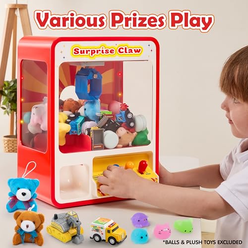 JOYIN Claw Machine Arcade Toy with LED Light & Adjustable Sound, Rechargable Dispenser Toys Mini Vending Machine for Kids - Perfect Christmas & Birthday Big Gifts for Kids, Ages 3+ - Image 2