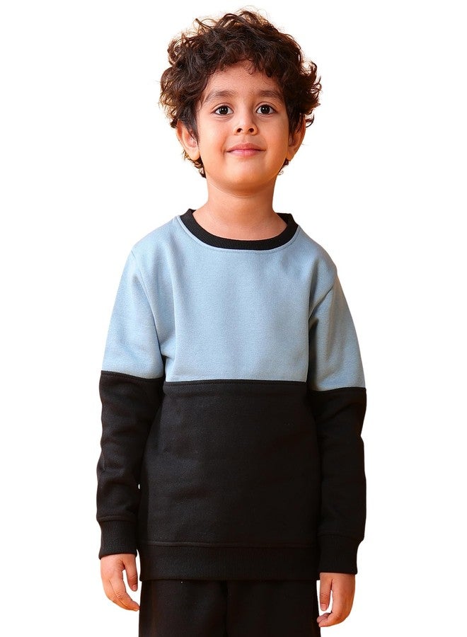 ANTHRILO Black Blue Interlock Boys Fleece Sweatshirt - Black | 10-12 Years - Image 1