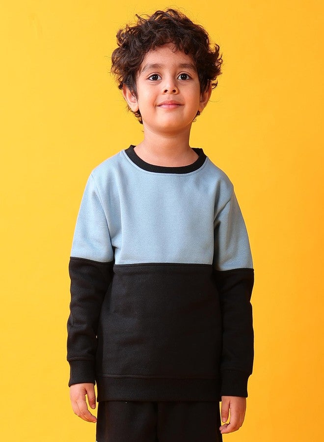 ANTHRILO Black Blue Interlock Boys Fleece Sweatshirt - Black | 10-12 Years - Image 2