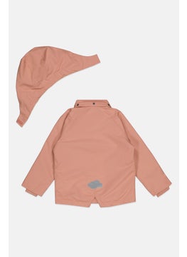 Tchibo Toddlers Girl Hooded Plain Thermal Jacket, Pink  - Image 2
