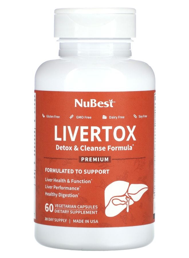 NuBest Livertox 60 Vegetarian Capsules
