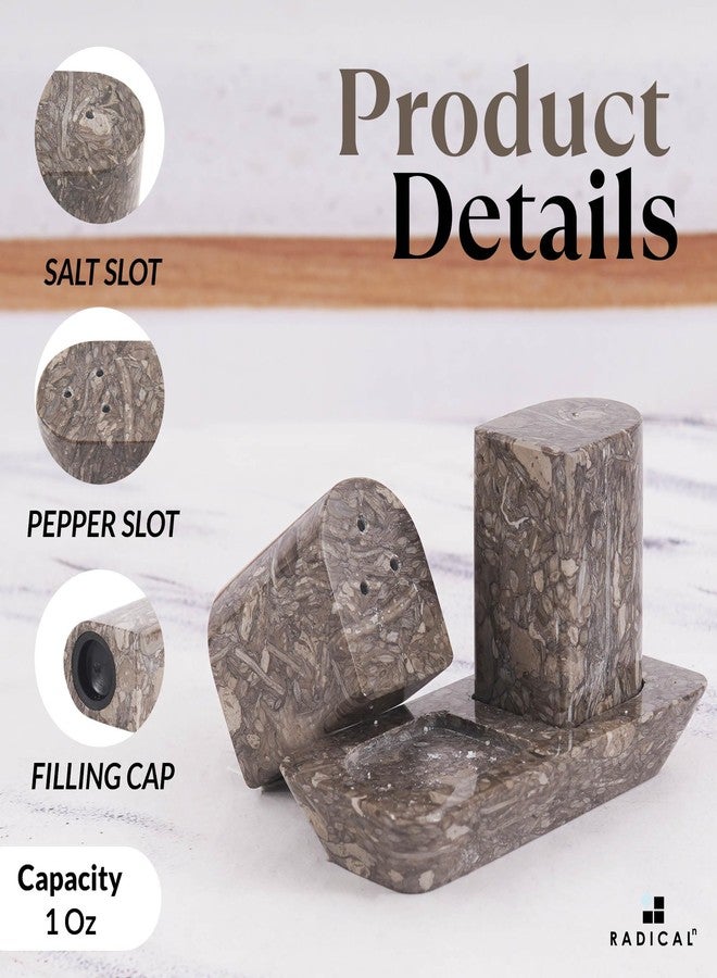 Radicaln Marble Salt and Pepper Shakers 2.5" Oceanic Handcrafted Stone Saleros Spice Set for Kitchen Table, Pink Salt Holder, Farmhouse Kitchen Decor, Elegant Home Essentials - Image 5